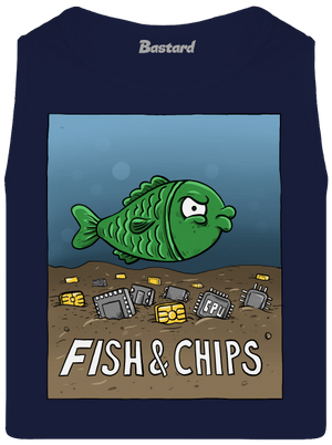 Fish and IT chips pánske tielko French Navy