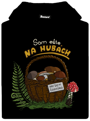 Na hubách pánska mikina klokanka Black