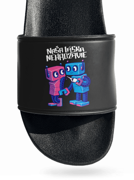 Roboti šľapky Black