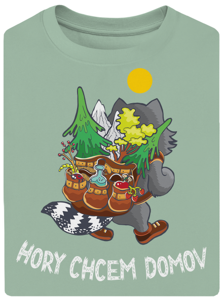 Hory chcem domov unisex tričko oversized Sage