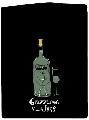 Grizzling Vlašský pánska mikina na zips Black