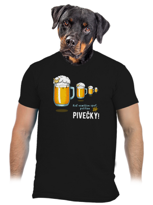 Pivečka pánske tričko Black