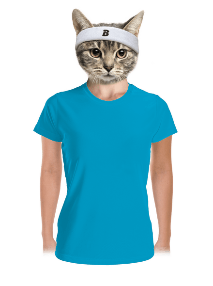 Bez potlače dámske športové tričko Blue Atol