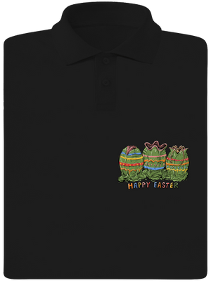 Happy Easter pánska polokošeľa Black