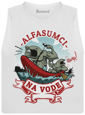 Alfasumci na vode dámske tielko voľné White