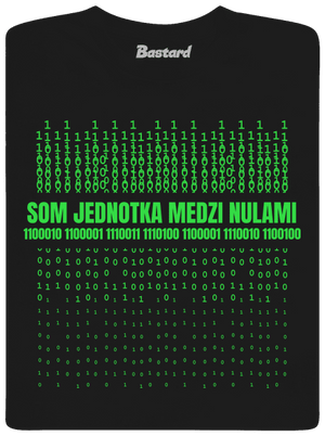 Jednotka medzi nulami pánske tričko Black