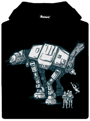 AT-AT pánska mikina klokanka Black