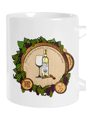 Vínny horoskop: Panna veľký hrnček White