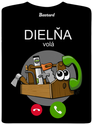 Dielňa volá pánske dlhý rukáv Black