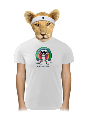 Bude dúha detské športové tričko White