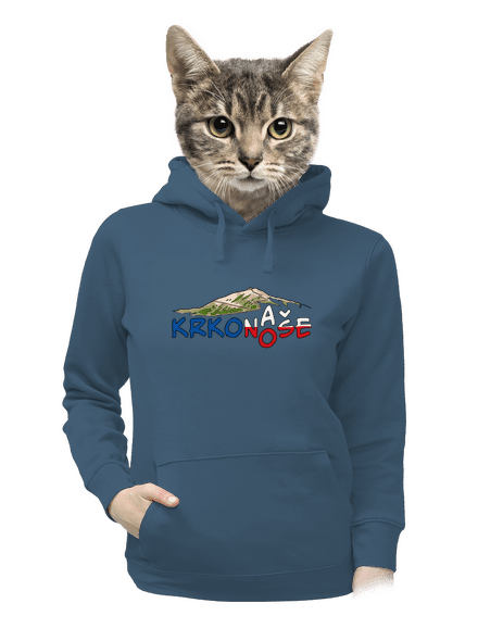 Krkonoše dámska mikina klokanka Denim