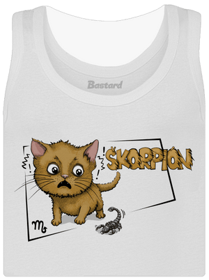 Mačací horoskop: Škorpion dámske tielko klasické White