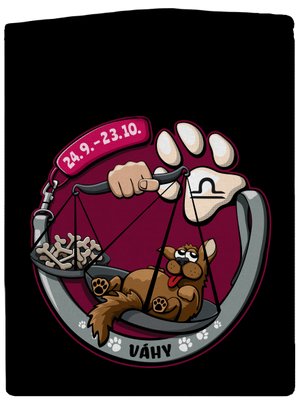 Psí horoskop: Váhy dámska mikina na zips Black