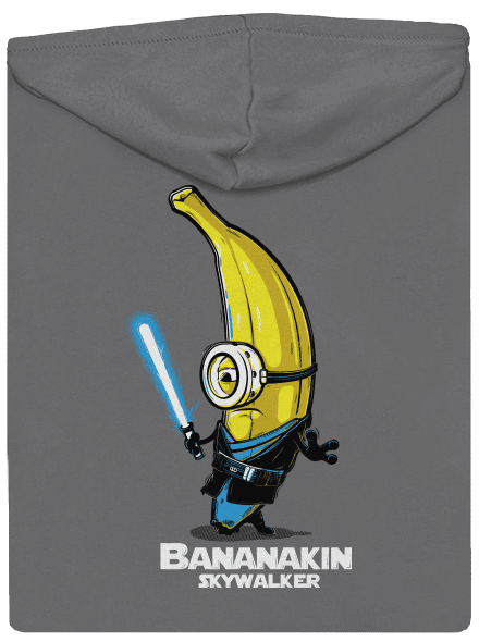 Bananakin Skywalker dámska mikina na zips Steel Gray