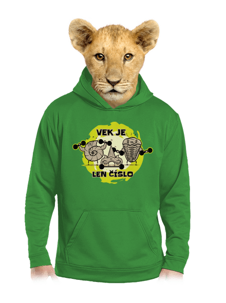 Vek je len číslo detská mikina klokanka Kelly Green AWD