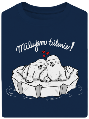 Milujem túlenie unisex tričko oversized Midnight Blue