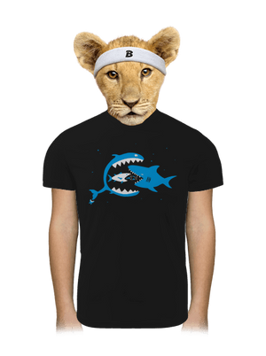 Rybky detské športové tričko Black