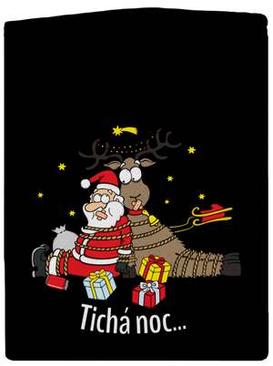 Tichá noc pánska mikina na zips Black