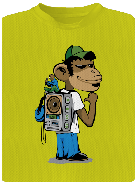 Boombox backpack pánske športové tričko Neon Yellow