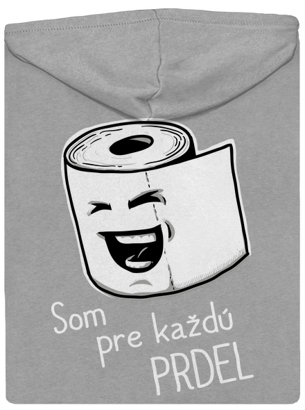 Prdel pánska mikina na zips Light Melange