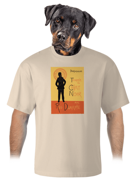 Le Chat Noir unisex tričko oversized Almond