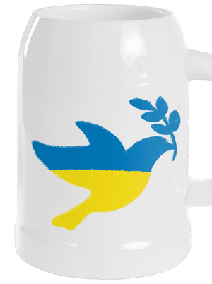 Ukrajina - Holubica obrys polliter White