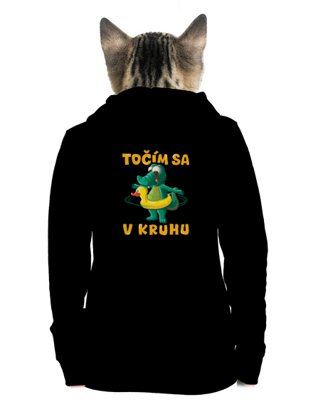 Točím sa v kruhu dámska mikina na zips Black