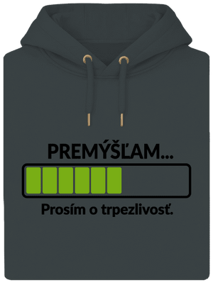 Premýšľam unisex mikina premium Charcoal