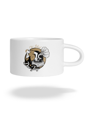 Old school DJ hrnček makronka White