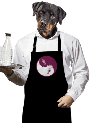 Jin Jang víno zástera Black