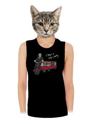 Chcem si zahrať hru dámske tielko voľné Black