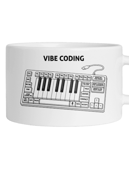 Vibe coding hrnček makronka White