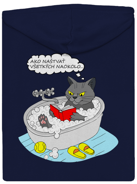 Ako všetkých naštvať pánska mikina na zips Navy