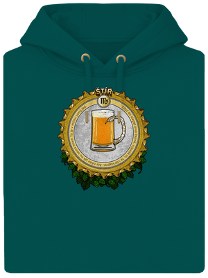 Pivný horoskop: Škorpión unisex mikina premium Emerald Green