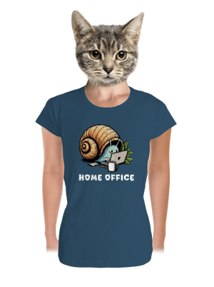 Slimákov home office dámske tričko prémium Petrol Blue