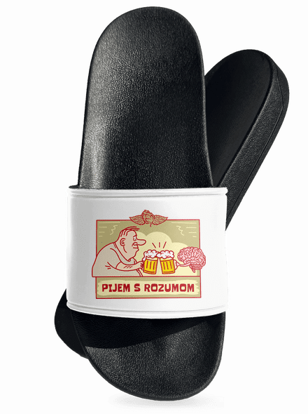 Pijem s rozumom šľapky White