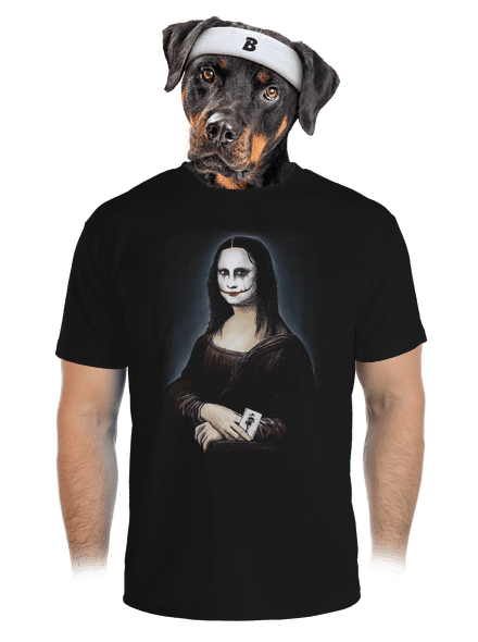 Mona Joker Lisa pánske športové tričko Black