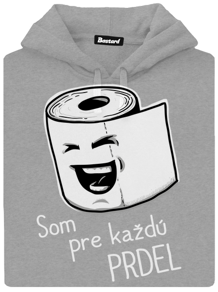 Prdel pánska mikina klokanka Light Melange