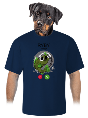 Ryby volají unisex tričko oversized Midnight Blue