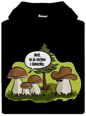 Strýko z Ameriky pánska mikina klokanka Black