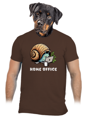 Slimákov home office pánske tričko Brown