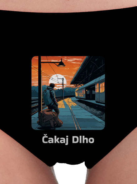 Čakaj dlho dámske nohavičky Black