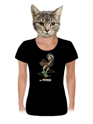 No pštress dámske tričko Black