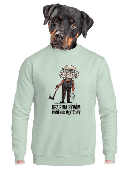 Neklidný bez piva unisex mikina bez kapucne Blush Mint