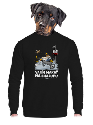 Valím na chalupu unisex mikina bez kapucne Black