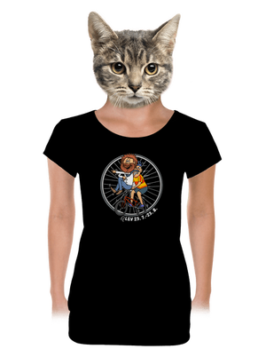 Cyklistický horoskop: Lev dámske tričko s lemom Black