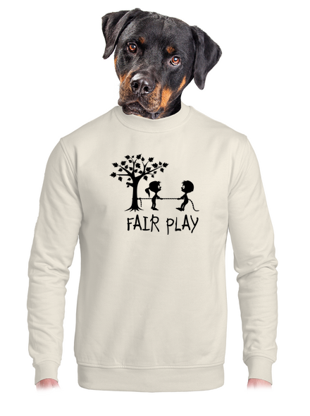 Fair play unisex mikina bez kapucne Off White