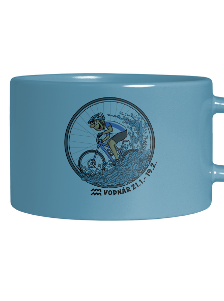 Cyklistický horoskop: Vodnár hrnček makronka Blue Macaron