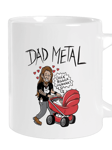 Dad metal veľký hrnček White