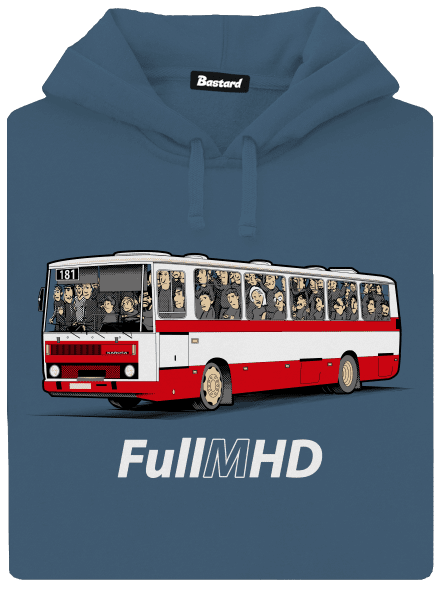 Full MHD dámska mikina klokanka Denim